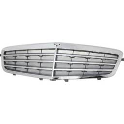 New Chrome Insert Grille Assembly Compatible With Mercedes Benz E550 4Matic 8 Cyl 4.7L E350 4Matic 6