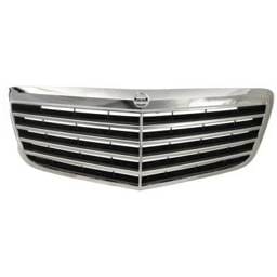 New Chrome Shell Grille Assembly Compatible With Mercedes Benz E63 Amg Base 8 Cyl 6.3L E550 Base 8