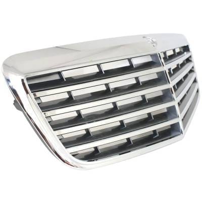 New Chrome Shell Grille Assembly Compatible With Mercedes Benz E550 Base 8 Cyl 5.5L E350 4Matic 6 thumbnail 5