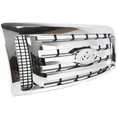 New Chrome Shell Grille Assembly Compatible With Ford F-150 Xlt 6 Cyl 3.7L F-150 Xlt 8 Cyl 5.0L thumbnail 5