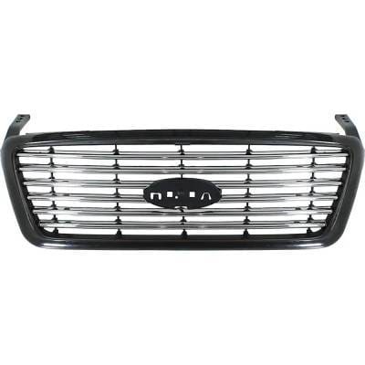 Black Shell Grille Assembly Compatible With Ford F-150 Harley-Davidson Edition 8 Cyl 5.4L 2006-2008