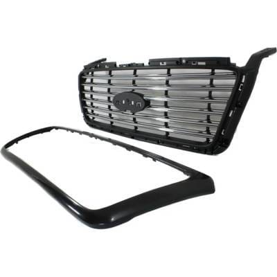 Black Shell Grille Assembly Compatible With Ford F-150 Harley-Davidson Edition 8 Cyl 5.4L 2006-2008 thumbnail 3