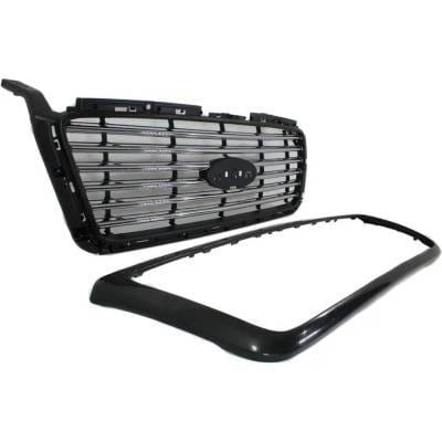 Black Shell Grille Assembly Compatible With Ford F-150 Harley-Davidson Edition 8 Cyl 5.4L 2006-2008 thumbnail 5