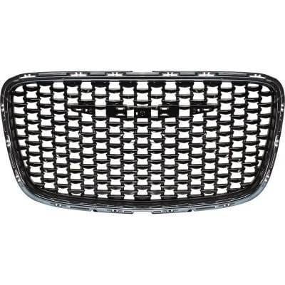 New Black Grille Assembly Compatible With Chrysler 300 Limited 6 Cyl 3.6L 300 C 8 Cyl 6.4L 300 S 8