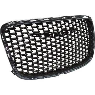 New Black Grille Assembly Compatible With Chrysler 300 Limited 6 Cyl 3.6L 300 C 8 Cyl 6.4L 300 S 8 thumbnail 3