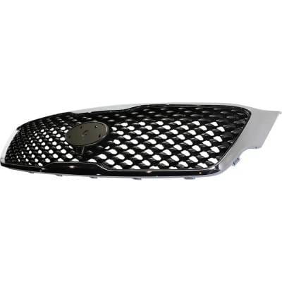 New Chrome Shell Grille Assembly Compatible With Kia Sorento Sxl 6 Cyl 3.3L Sorento Sx 4 Cyl 2.0L thumbnail 5
