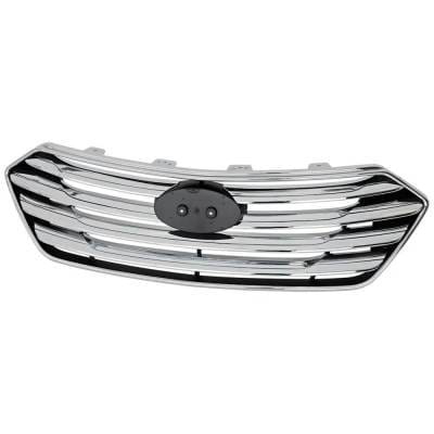 New Chrome Grille Assembly Compatible With Hyundai Santa Fe Se 6 Cyl 3.3L Santa Fe Gls 6 Cyl 3.3L