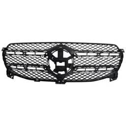 New Black Shell Grille Assembly Compatible With Mercedes Benz Gle350 4Matic 4 Cyl 2.0L Gle450 4Matic