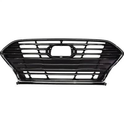 New Chrome Shell Grille Assembly Compatible With Hyundai Sonata Plug-In Hybrid Ultimate 4 Cyl 2.0L