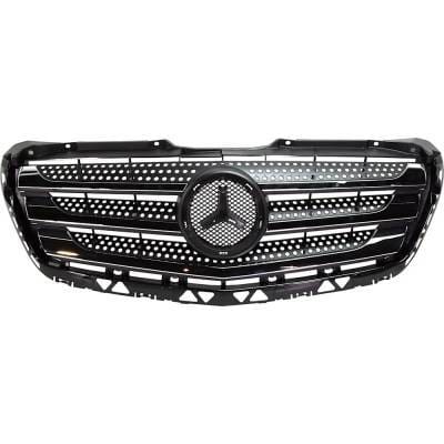 New Black Grille Assembly Compatible With Mercedes Benz Sprinter 2500 Base 6 Cyl 3.0L Sprinter 3500