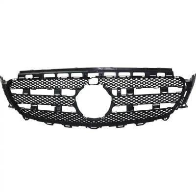 New Black Grille Assembly Compatible With Mercedes Benz E300 4Matic 4 Cyl 2.0L E300 Base 4 Cyl 2.0L