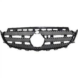 New Black Grille Assembly Compatible With Mercedes Benz E450 4Matic 6 Cyl 3.0L E300 Base 4 Cyl 2.0L
