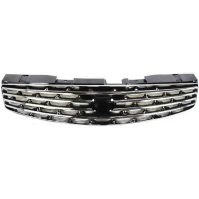 New Chrome Shell Grille Assembly Compatible With Infiniti G35 Base 6 Cyl 3.5L 2003-2007 By