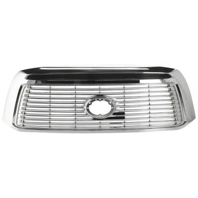 New Chrome Shell Grille Assembly Compatible With Toyota Tundra Limited 8 Cyl 5.7L Tundra Sr5 8 Cyl