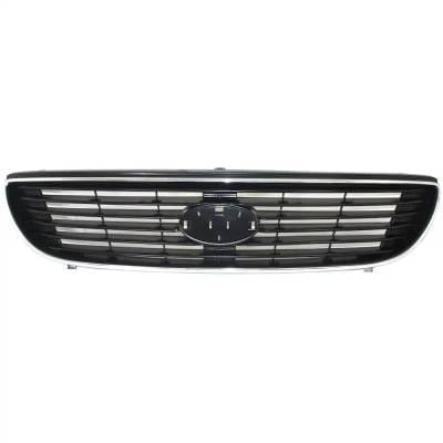 New Chrome Shell Grille Assembly Compatible With Kia Magentis Lx 6 Cyl 2.7L Magentis Lx 6 Cyl 2.7L