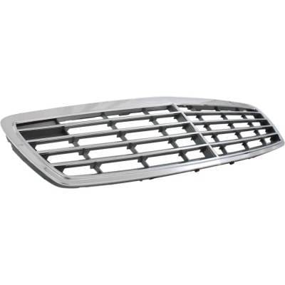 New Chrome Shell Grille Assembly Compatible With Mercedes Benz E55 Amg Base 8 Cyl 5.5L E500 4Matic 8 thumbnail 3
