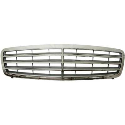 New Chrome Shell Grille Assembly Compatible With Mercedes Benz C350 Sport 6 Cyl 3.5L C230 Kompressor