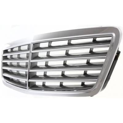 New Chrome Shell Grille Assembly Compatible With Mercedes Benz C240 4Matic 6 Cyl 2.6L C32 Amg Base 6 thumbnail 3