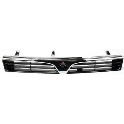 New Chrome Shell Grille Assembly Compatible With Mitsubishi Mirage Es 4 Cyl 1.8L Mirage De 4 Cyl