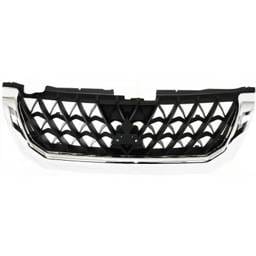 New Chrome Shell Grille Assembly Compatible With Mitsubishi Montero Sport Ls 6 Cyl 3.0L Montero