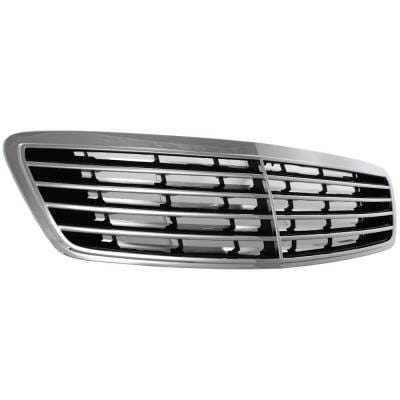 New Chrome Shell Grille Assembly Compatible With Mercedes Benz S430 Base 8 Cyl 4.3L S500 Guard 8 Cyl thumbnail 5