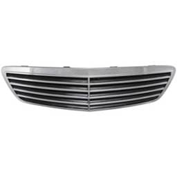 New Chrome Shell Grille Assembly Compatible With Mercedes Benz S55 Amg Base 8 Cyl 5.5L S600 Base 12