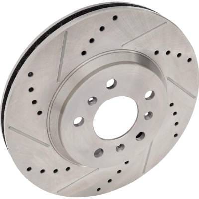 New Cross-Drilled Brake Disc Compatible With Buick Chevrolet Monte Carlo Lt 6 Cyl 3.9L Impala Lt 6