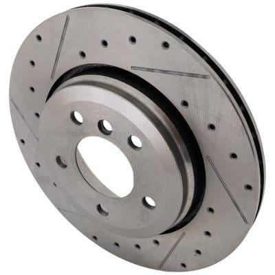 New Cross-Drilled Brake Disc Compatible With Bmw 330I M 6 Cyl 3.0L 330I Base 6 Cyl 3.0L 330Xi Base 6 thumbnail 3