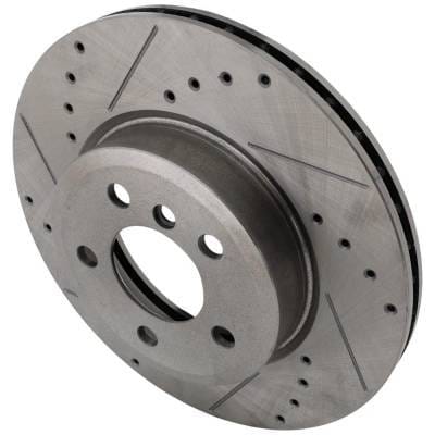 New Cross-Drilled Brake Disc Compatible With Bmw X3 Xdrive30i 6 Cyl 3.0L X3 3.0I 6 Cyl 3.0L X3 thumbnail 3