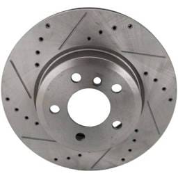New Cross-Drilled Brake Disc Compatible With Bmw X3 3.0Si 6 Cyl 3.0L X3 Xdrive28i 6 Cyl 3.0L X3