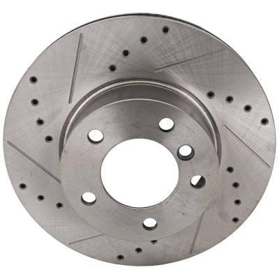 New Cross-Drilled Brake Disc Compatible With Bmw 328Xi Base 6 Cyl 3.0L 328I Base 6 Cyl 3.0L 325Xi