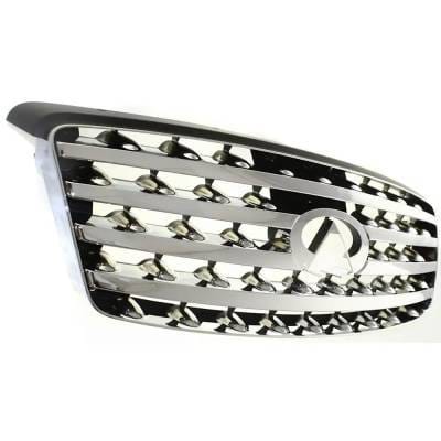 Chrome Grille Assembly Compatible With Infiniti Fx35 Base 6 Cyl 3.5L Fx45 Base 8 Cyl 4.5L 2003-2005 thumbnail 3
