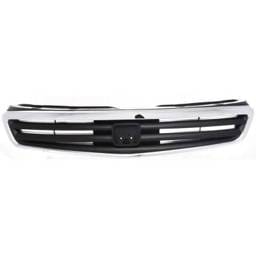 New Chrome Shell Grille Assembly Compatible With Honda Civic Lx 4 Cyl 1.6L Civic Value Package 4 Cyl