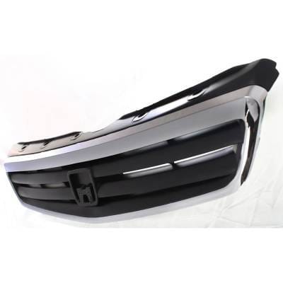 New Chrome Shell Grille Assembly Compatible With Honda Civic Lx 4 Cyl 1.6L Civic Value Package 4 Cyl thumbnail 3