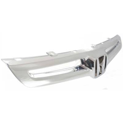 New Chrome Grille Assembly Compatible With Honda Accord Hybrid 6 Cyl 3.0L Accord Dx 4 Cyl 2.4L thumbnail 5