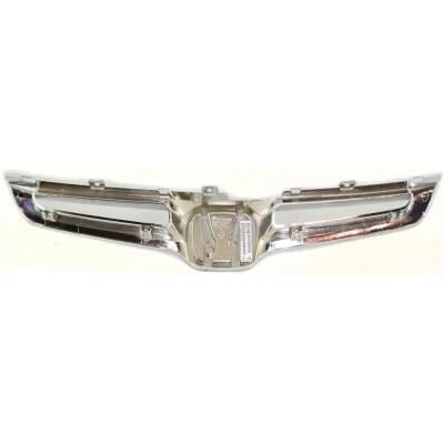New Chrome Grille Assembly Compatible With Honda Accord Hybrid 6 Cyl 3.0L Accord Dx 4 Cyl 2.4L thumbnail 7