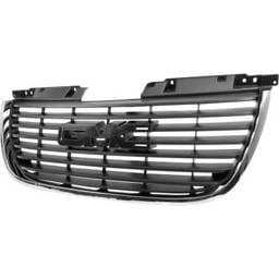 New Chrome Shell Grille Assembly Compatible With Gmc Yukon Xl 1500 Slt 8 Cyl 5.3L Yukon Sle 8 Cyl