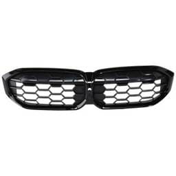 New Bright Black Grille Assembly Compatible With Bmw M340i Xdrive Base 6 Cyl 3.0L M340i Base 6 Cyl