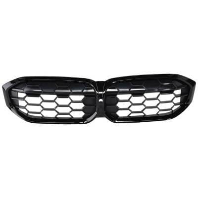 New Bright Black Grille Assembly Compatible With Bmw M340i Xdrive Base 6 Cyl 3.0L M340i Base 6 Cyl
