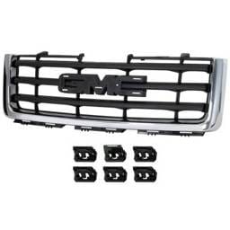 New Chrome Shell Grille Assembly Compatible With Gmc Sierra 1500 Sle 8 Cyl 6.2L Sierra 1500 Sle 8