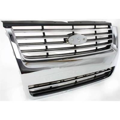 New Chrome Shell Grille Assembly Compatible With Ford Explorer Limited 8 Cyl 4.6L Explorer Limited 6 thumbnail 5