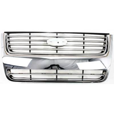 New Chrome Shell Grille Assembly Compatible With Ford Explorer Limited 8 Cyl 4.6L Explorer Xlt 8 Cyl