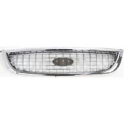 New Chrome Shell Grille Assembly Compatible With Ford Windstar Lx 6 Cyl 3.8L Windstar Sel 6 Cyl 3.8L
