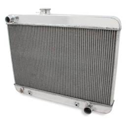 New Polished Aluminum Radiator Compatible With Pontiac Tempest Base 6 Cyl 3.5L Gto Base 8 Cyl 6.4L