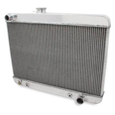 New Polished Aluminum Radiator Compatible With Pontiac Tempest Base 6 Cyl 3.5L Gto Base 8 Cyl 6.4L