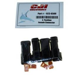 Deutsch 4-Pin Receptacle Connector Ip67 Waterproof With Locking Wedge For Marine Outboard Wiring