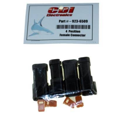 Deutsch 4-Pin Receptacle Connector Ip67 Waterproof With Locking Wedge For Marine Outboard Wiring