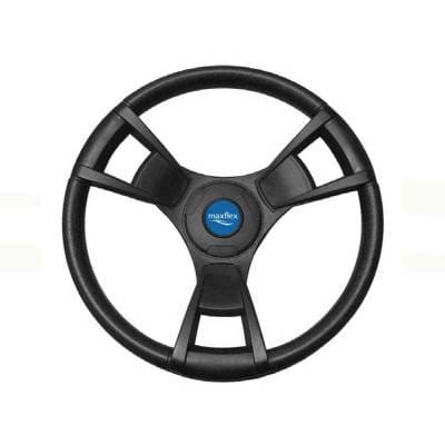 13.8 Inch Marine Boat Steering Wheel With Black Keyed Hub 3/4 Inch Tapered Shaft Compatible With