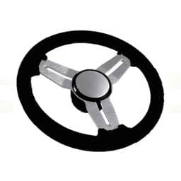 13.8 Inch Anodized Aluminum Marine Boat Steering Wheel 3/4 Inch Tapered Shaft Compatible With