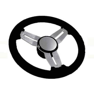 13.8 Inch Anodized Aluminum Marine Boat Steering Wheel 3/4 Inch Tapered Shaft Compatible With